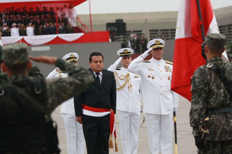 Nuevo Jefe del Comando Conjunto de las Fuerzas Armadas, Almirante José Ernesto Cueto, en ceremonia de reconocimiento