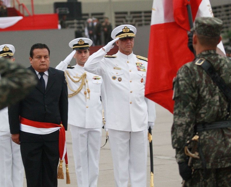 Nuevo Jefe del Comando Conjunto de las Fuerzas Armadas, Almirante José Ernesto Cueto, en ceremonia de reconocimiento