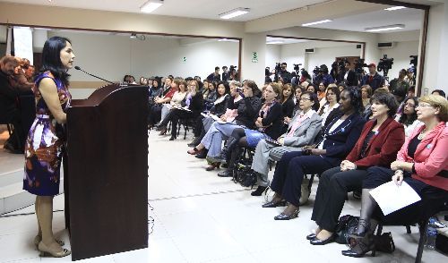 Primera Dama de la Nación, Nadine Heredia, asiste a la inauguración del Primer Encuentro de Mujeres Empresarias, que se realiza en (ADEX