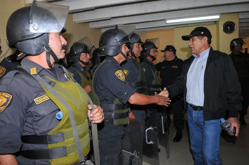 Ministro del Interior, Wilver Calle Girón, sobrevoló hoy Cajamarca para evaluar situación en sexto día de paro indefinido
