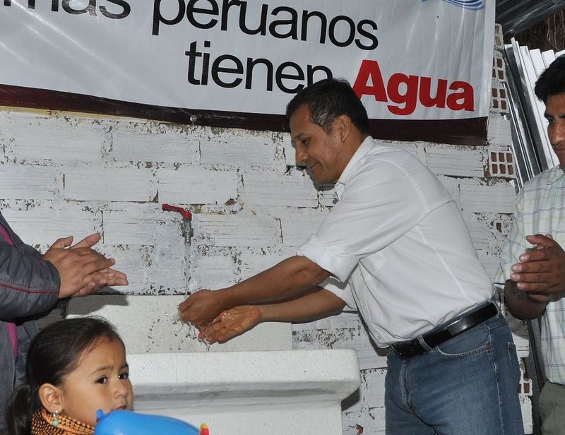 Presidente Ollanta Humala, participó en la inauguración del sistema de agua potable denominada Paraíso Alto en Villa María del Triunfo