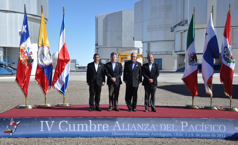 Presidente Ollanta Humala, en la firma del acuerdo marco de la Alianza del Pacífico, en la Región chilena de Antofagasta