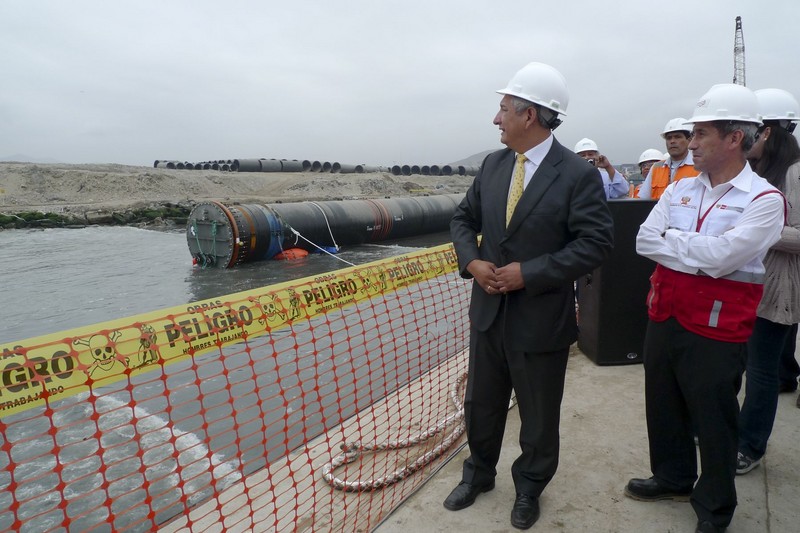 Ministro de Vivienda, René Cornejo, presenta emisor submarino de PTAR Taboada en el distrito de Ventanilla