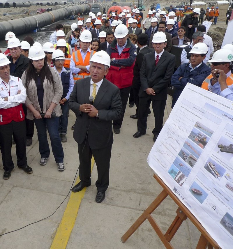 Ministro de Vivienda, René Cornejo, presenta emisor submarino de PTAR Taboada en el distrito de Ventanilla