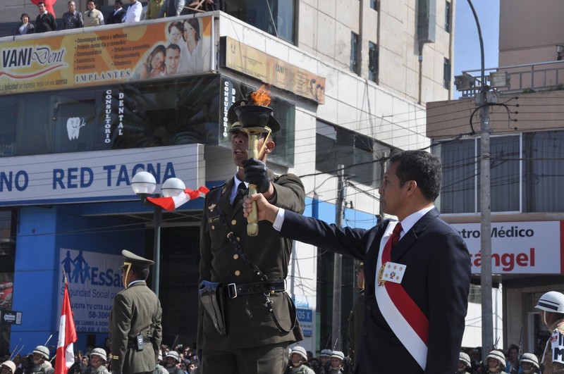 Presidente  Ollanta Humala, asistió al 132º Aniversario de la Batalla de Arica y la Renovación del Juramento de Fidelidad a la Bandera