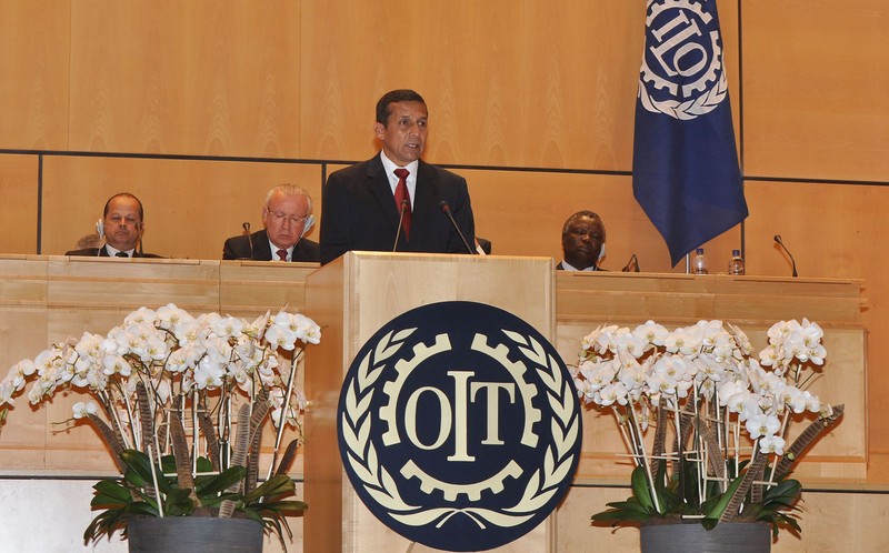 Presidente Ollanta Humala, participó en la Asamblea General de la Organización Internacional del Trabajo (OIT), en Ginebra, Suiza