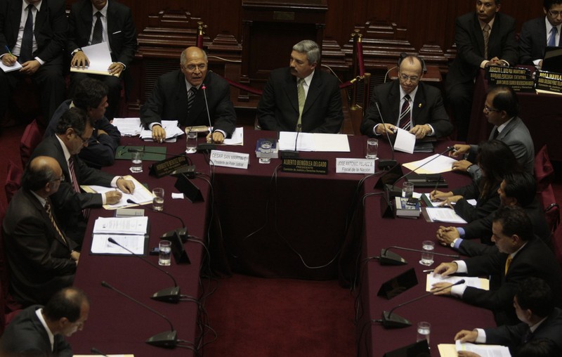 Presidente del Poder Judicial,César San Martín y el fiscal de la Nación José Peláez Bardales se presentan en el congreso