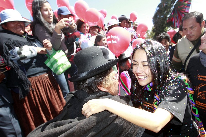 Primera Dama Nadine Heredia en el lanzamiento de la marca colectiva 'Andean Trout' (trucha andina) en Puno