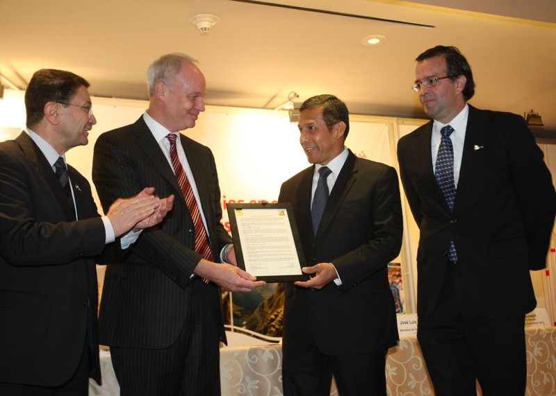 Ollanta Humala,participa en Ceremonia de Ingreso del Perú en el 'Libro de Oro' de Turismo