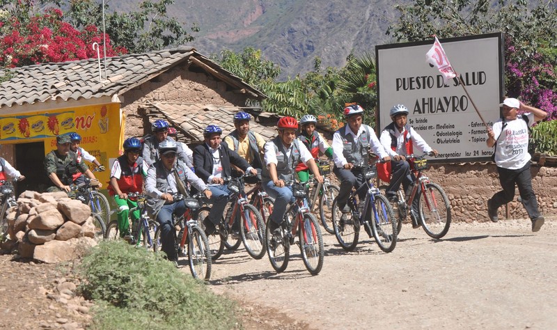 Presidente Ollanta Humala, presento programa 'Rutas Solidarias: bicicletas rurales para llegar a la escuela'en andahuaylas