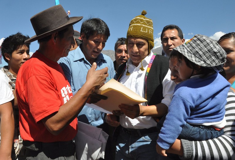 Presidente Ollanta Humala, presento programa 'Rutas Solidarias: bicicletas rurales para llegar a la escuela'en andahuaylas