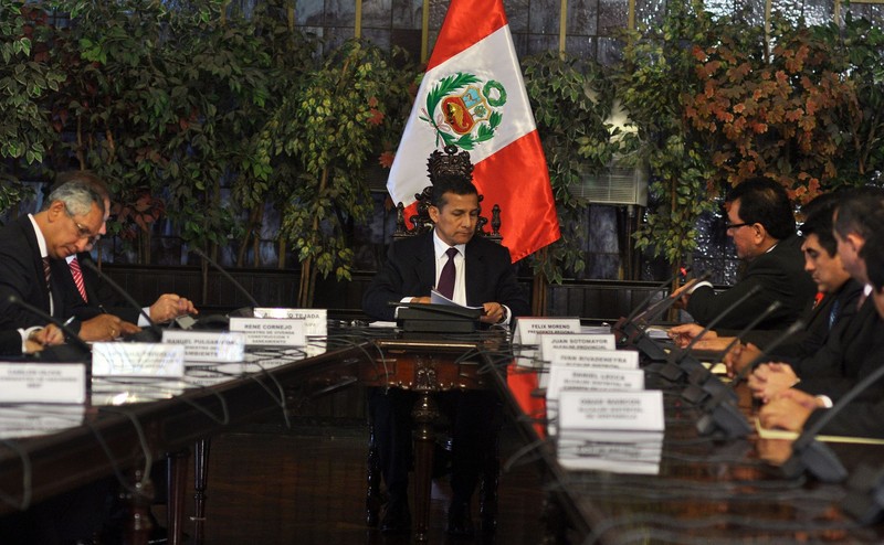 Presidente Ollanta Humala se reúne con autoridades de la provincia Constitucional del Callao en palacio de gobierno