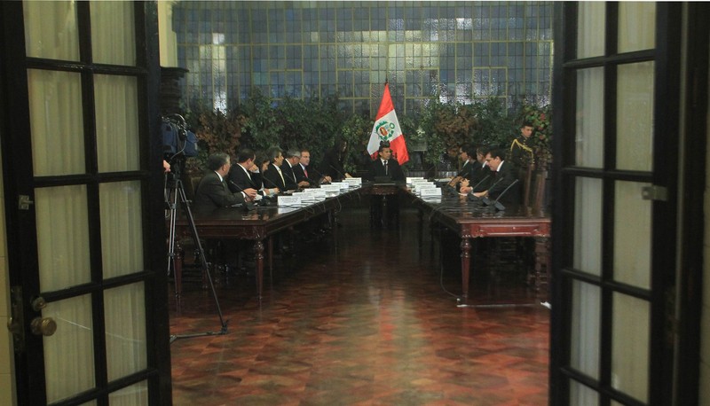 Presidente Ollanta Humala se reúne con autoridades de la provincia Constitucional del Callao en palacio de gobierno