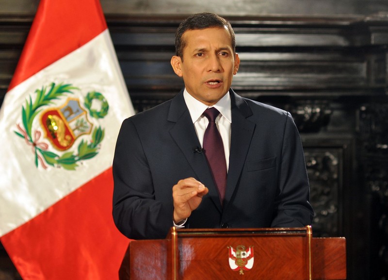 Mensaje a la nación del Presidente Ollanta Humala desde palacio de gobierno