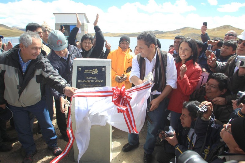 Presidente de la República, Ollanta Humala, inauguró la Represa de Huascacocha en la Región de Junín