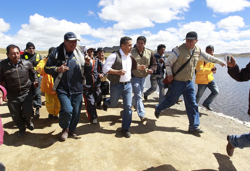 Presidente de la República, Ollanta Humala, inauguró la Represa de Huascacocha en la Región de Junín