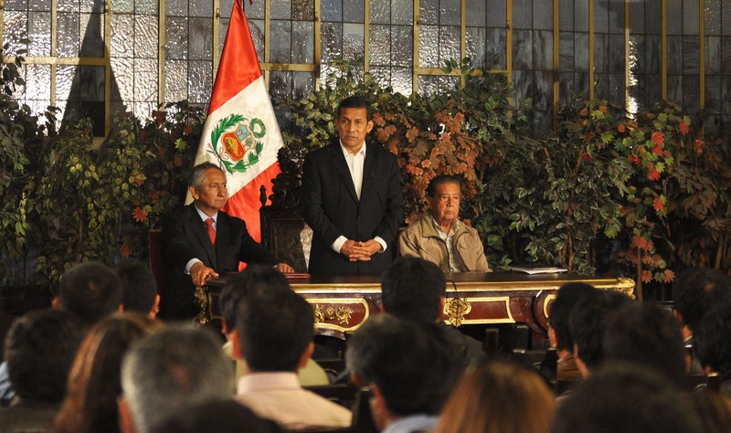 Jefe de Estado, Ollanta Humala, se reunió con Alcaldes de Cajamarca en Palacio de Gobierno