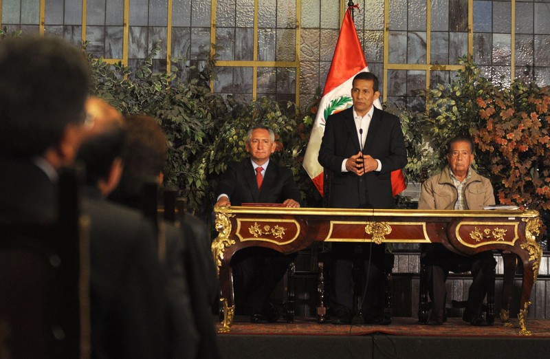 Jefe de Estado, Ollanta Humala, se reunió con Alcaldes de Cajamarca en Palacio de Gobierno