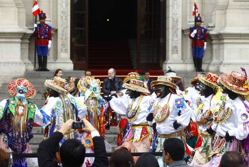 Presentación de la Festividad de la Virgen del Carmen de la Provincia de Paucarpato en Palacio de Gobierno