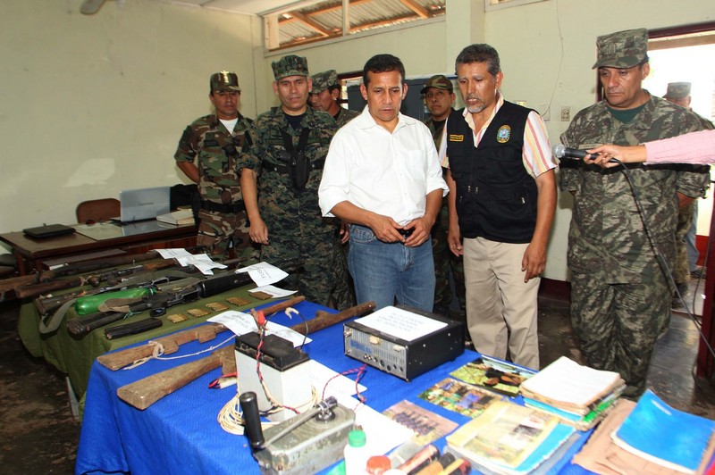 Presidente Ollanta Humala supervisó captura de terroristas e incautación de armas