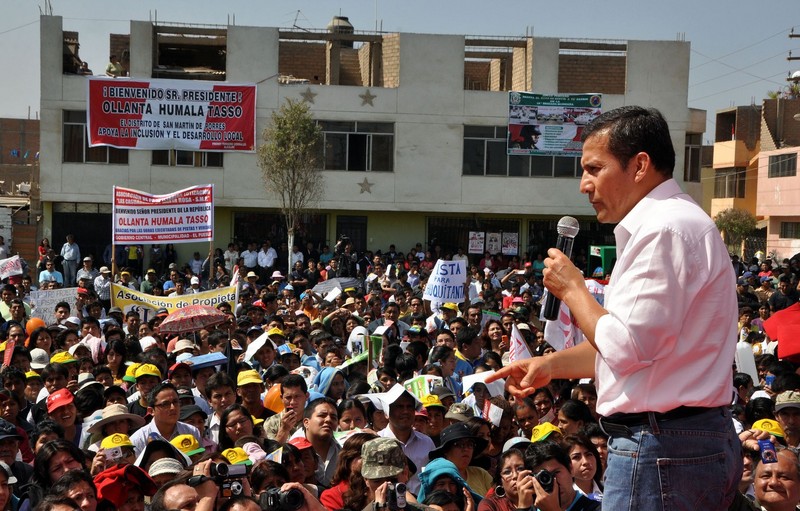 Presidente Ollanta Humala participó en la ceremonia de inauguración de pistas, veredas en San Martín de Porres