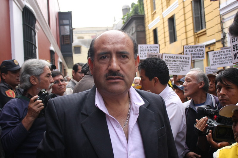 Presidente de la asociación de fonavista Andrés alcántara