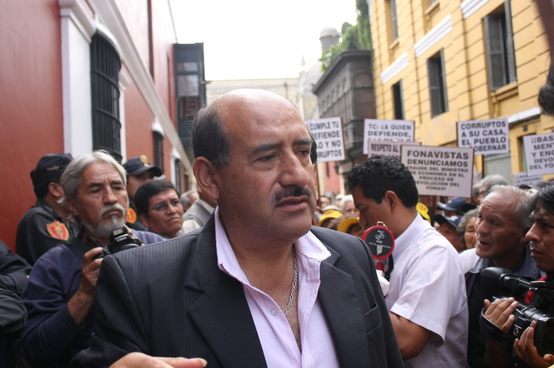 Presidente de la asociación de fonavista Andrés alcántara