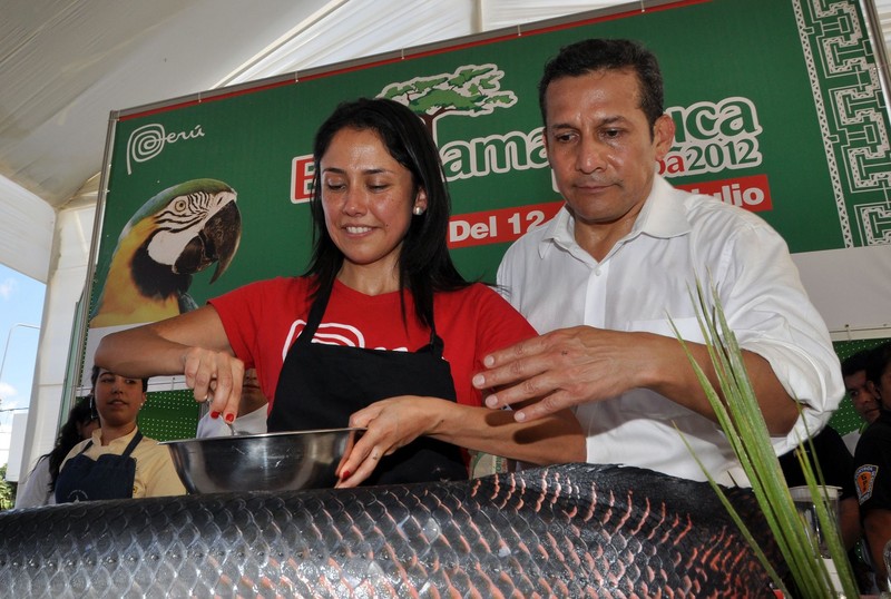 Presidente Ollanta Humala, junto a la Primera Dama, Nadine Heredia, clausuró la feria Expoamazónica 2012, en Pucallpa