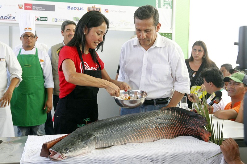 Presidente Ollanta Humala, junto a la Primera Dama, Nadine Heredia, clausuró la feria Expoamazónica 2012, en Pucallpa