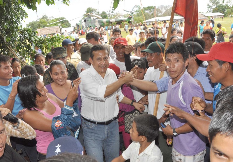 El presidente Ollanta Humala es bien recibido en Loreto