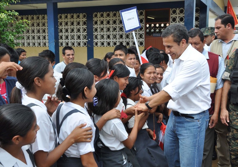 El presidente Ollanta Humala es bien recibido en Loreto