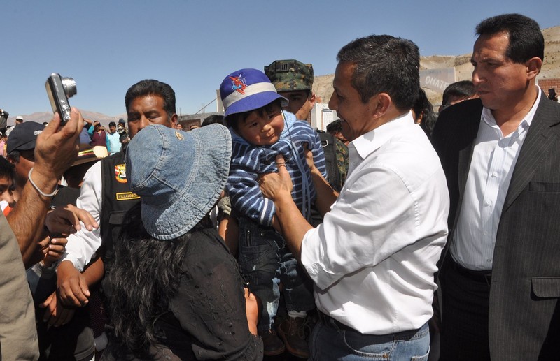 Presidente Ollanta Humala participó en acción civica en el distrito de Omate, en el departamento de Moquegua