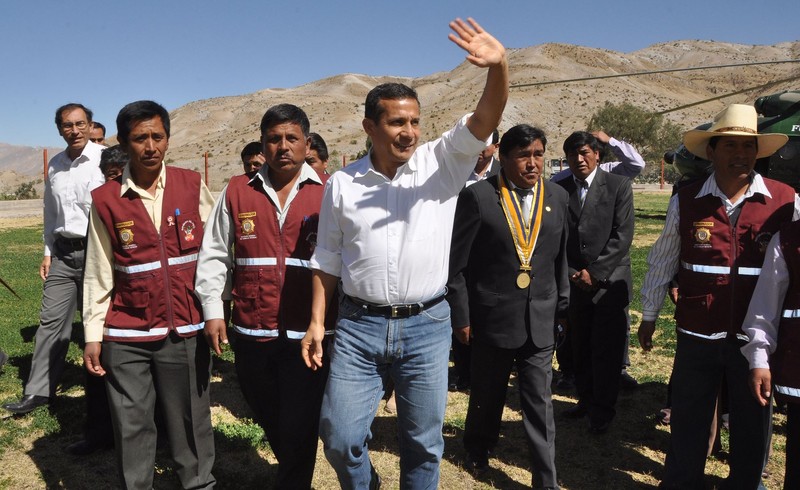 Presidente Ollanta Humala participó en acción civica en el distrito de Omate, en el departamento de Moquegua