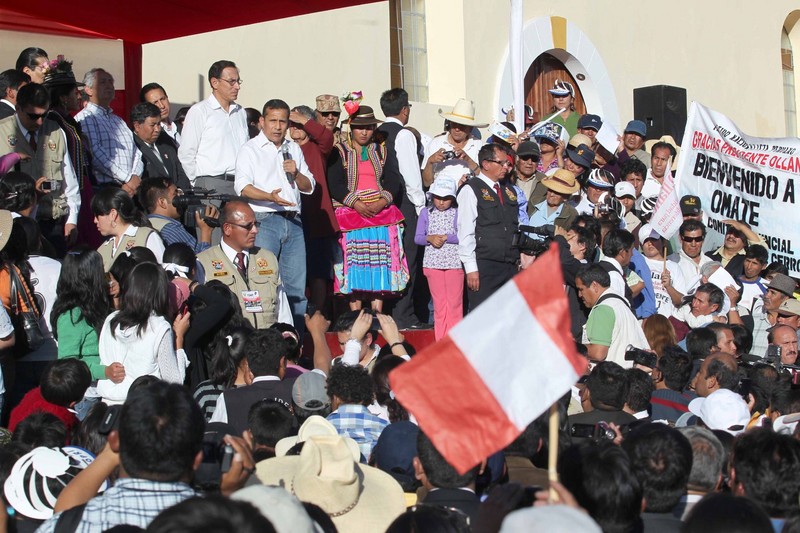 Presidente Ollanta Humala participó en acción civica en el distrito de Omate, en el departamento de Moquegua