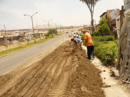 Madres de familias desempeñan  trabajos comunales por su distrito en Ventanilla