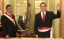 Imágenes del juramento en el Salón Dorado de Palacio de Gobierno del gabinete Valdés.