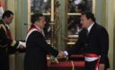 Imágenes del juramento en el Salón Dorado de Palacio de Gobierno del gabinete Valdés.