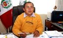 Gregorio Santos, el polémico Presidente Regional de Cajamarca, brindando declaraciones a la prensa.