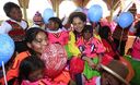 La Primera Dama de la Nación, Nadine Heredia, inauguró las aulas de la escuela Sumita Corazón en la isla flotante de Tupiri, en el lago Titicaca.