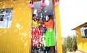 La Primera Dama de la Nación, Nadine Heredia, inauguró las aulas de la escuela Sumita Corazón en la isla flotante de Tupiri, en el lago Titicaca.
