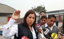 Jefa de la Sunat, Tania Quispe, presentó esta mañana mercadería incautada en accidentado operativo realizado en el Centro Comercial Polvos Azules.