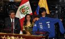 Ministra de La Mujer, Ana Jara, durante ceremonias en sede del Mimdes.