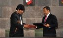 Presidente de la República, Ollanta Humala, en importante reunión con su homólogo boliviano Evo Morales, en la ciudad de Cusco.