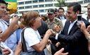 Jefe de Estado Ollanta Humala visitó a pacientes en hospitales de los institutos armados.