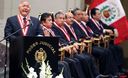 El presidente del Poder Judicial César San Martín durante ceremonia de inauguración del año judicial 2012, en el Palacio de Justicia
