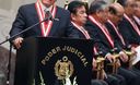 El presidente del Poder Judicial César San Martín durante ceremonia de inauguración del año judicial 2012, en el Palacio de Justicia