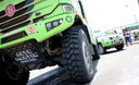 Autos, cuatrimotos, camionetas y motos que participaron en el Rally Dakar 2012 permanecieron en el Campo de Marte, en Lima.