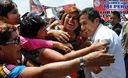 Ollanta Humala inauguró obras de agua potable y alcantarillado en el populoso distrito de Ventanilla.