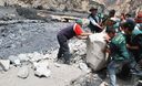 En Pallasca se ejecutan los trabajos necesarios en el sector Quiroz debido a la caída de un aluvión.