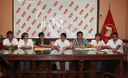Mario Huamán secretario de la CGTP reunido con trabajadores del Instituto Nacional Penitenciario (Inpe).